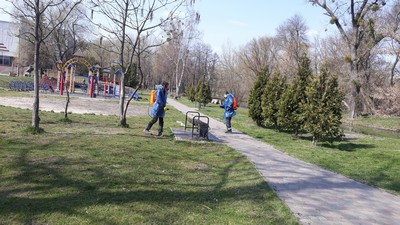 Дезінфекція місць загального користування міста