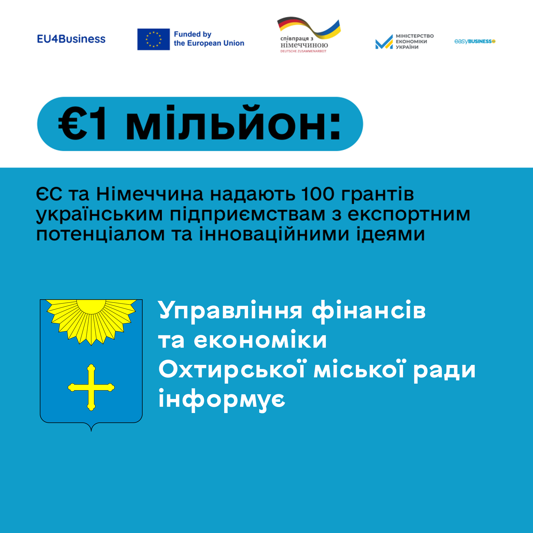 1 мільйон євро на підтримку українського бізнесу –  ЄС і Німеччина нададуть 100 грантів українським підприємствам