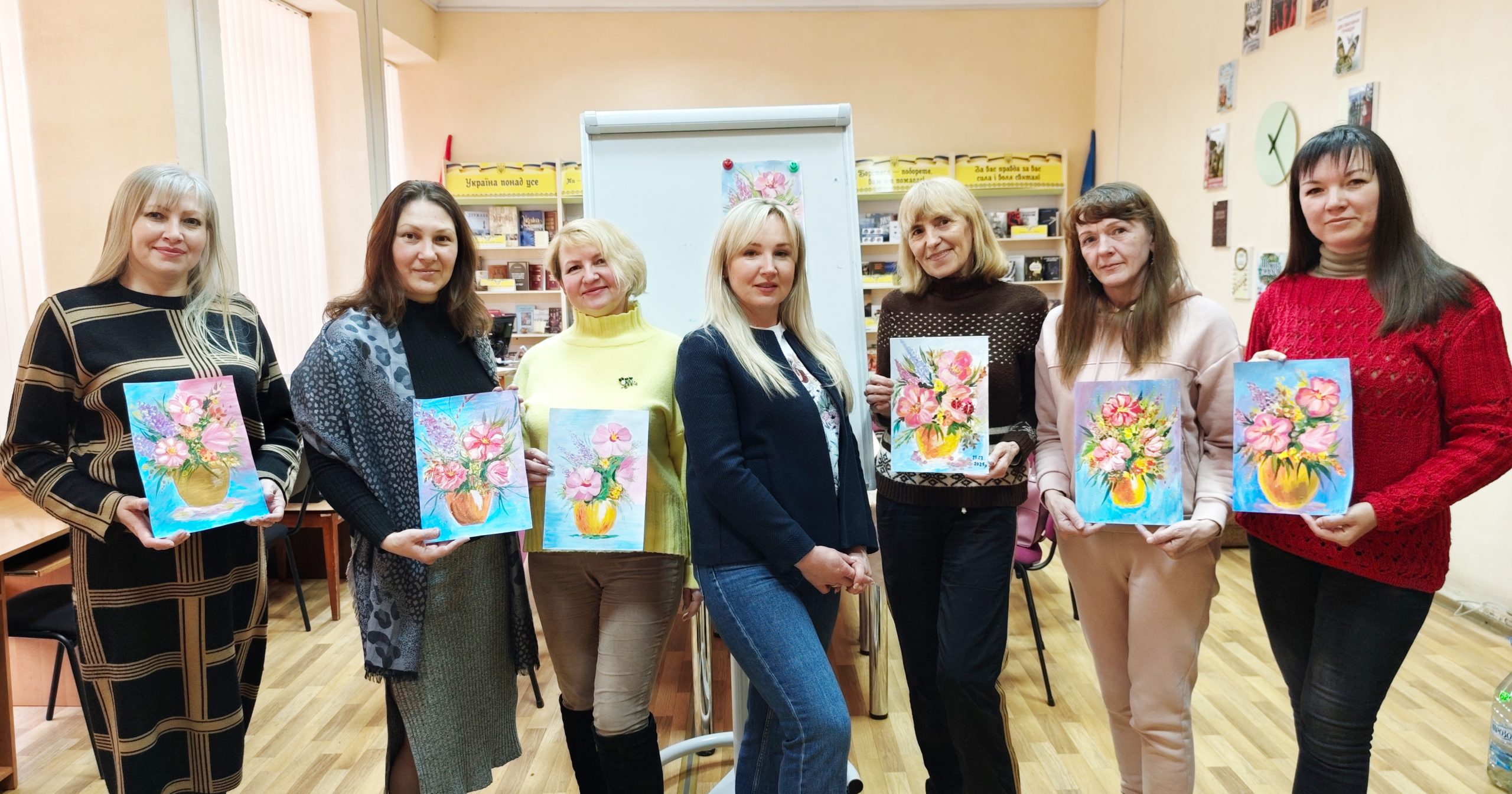Майстер-клас з малювання для дорослих «Весняний букет»