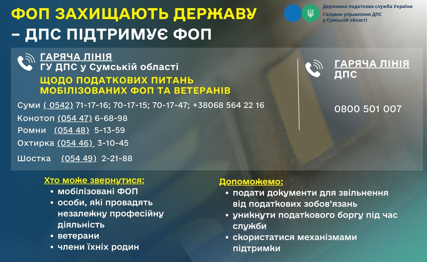 ФОП захищають ДЕРЖАВУ – ДПС підтримує ФОП