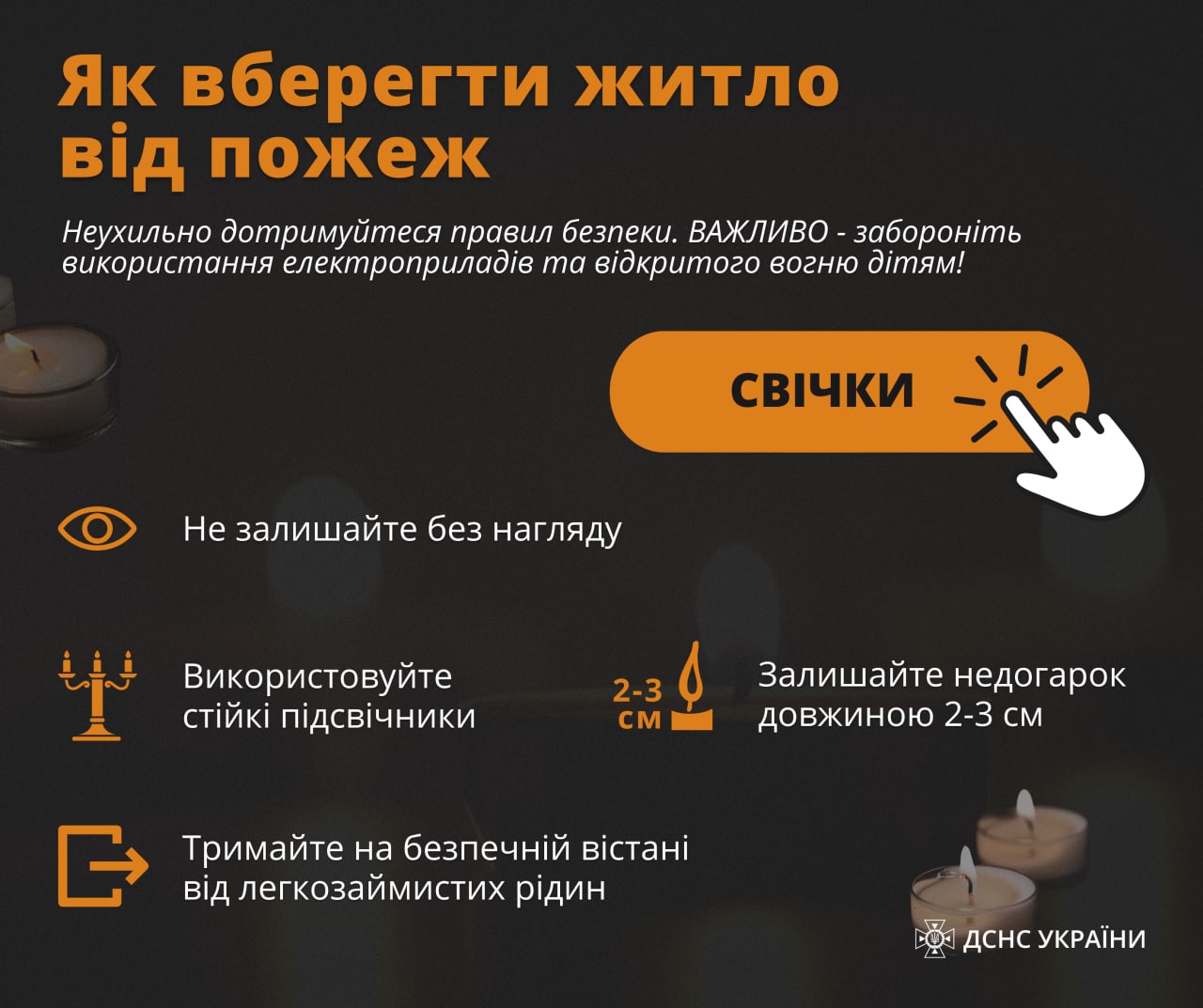 Вбережіть житло від пожеж: свічки